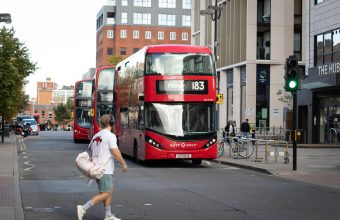 183 bus in Harrow-on-the-Hill.